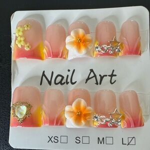Stylish Duck Beak Nails with Accents